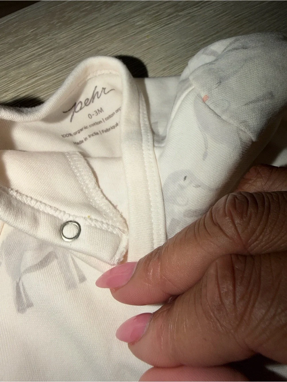 Bundle of 2 Pehr items Onesie and Kimono Sleeper size 0-3 months